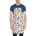 thumbnail image 1 of Goofa Artoon Car Printed Waterproof Apron 33" Chef Aprons for Men Heavy Duty Chemical Work Apron Adjustable Bib Apron, 1 of 9