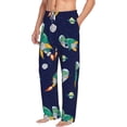 thumbnail image 1 of Goofa Astronaut Dinosaur and Space Printed Soft Pajama Pants for Men, Wide Leg Comfy Casual Lounge Yoga Pants-Large, 1 of 9