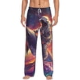 thumbnail image 1 of Goofa Astronaut Dolphin Pattern Printed Soft Pajama Pants for Men, Wide Leg Comfy Casual Lounge Yoga Pants-X-Large, 1 of 9