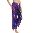 thumbnail image 1 of Goofa Astronaut Printed Soft Pajama Pants for Women, Wide Leg Comfy Casual Lounge Yoga Pants-Small, 1 of 9