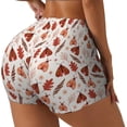 thumbnail image 1 of Goofa Autumn Brown Butterfly Printed Workout Shorts Women Seamless Scrunch Butt Lifting High Waisted Gym Booty Shorts Elastic Workout Shorts-XX-Large, 1 of 8