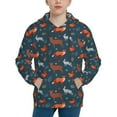 thumbnail image 1 of Goofa Autumn Forest Animals Cute Pattern Hooded Sweatshirt for Youth Trendy youth sweatshirt Casual Hoodie for Boys and Girls-Small, 1 of 6