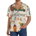 thumbnail image 1 of Goofa Autumn In The Forest Printed Men's Casual Short-sleeved Shirt,Lightweight Breathable Button-down,Summer Casual men's top,Versatile Fashion shirt-3X-Large, 1 of 7