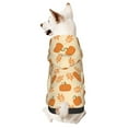 thumbnail image 1 of Goofa Autumn Leaves And Pumpkins Pattern Small Dog Sweater Hoodies Pet Grey Hooded Soft Fleece Sweatshirts with Pocket Fall Winter Puppy Cat Sweaters Warm Clothes-X-Large, 1 of 8