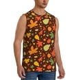 thumbnail image 1 of Goofa Autumn Leaves Printed Men's Sleeveless T-Shirt - Athletic Gym Workout Tank Top for Men - Moisture-Wicking, UPF 30+ Quick-Dry Muscle Tee-Medium, 1 of 8
