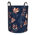 thumbnail image 1 of Goofa Autumn Leaves With Blue Printed Circular Hamper,Laundry Basket with Handles,Storage Baskets Foldable,Large Capacity Laundry Hamper-Medium, 1 of 8