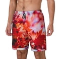 thumbnail image 1 of Goofa Autumn Maple Leaves Printed Men's Swim Trunks Board Shorts Quick Dry Mens Swimming Trunks with Compression Liner,Breathable Fit Hawaii Beach Shorts-, 1 of 9