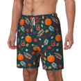 thumbnail image 1 of Goofa Autumn with Pumpkins Printed Men's Swim Trunks Board Shorts Quick Dry Mens Swimming Trunks with Compression Liner,Breathable Fit Hawaii Beach Shorts-X-Large, 1 of 9