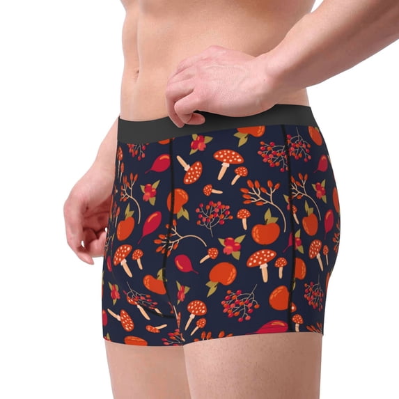 Goofa Autumnal Forest Printed Men's Boxer Briefs Underwear, Moisture-Wicking Underwear, Trunk,Soft and Breathable Cotton Underwear-Medium
