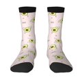 thumbnail image 1 of Goofa Avocado Doing Sport Yoga Printed Men's Crew Socks, Soft Durable Breathable Moisture-Wicking with Odor Control Cotton socks, 1 of 9