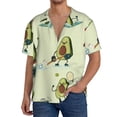 thumbnail image 1 of Goofa Avocado for Exercise Printed Men's Casual Short-sleeved Shirt,Lightweight Breathable Button-down,Summer Casual men's top,Versatile Fashion shirt-Small, 1 of 7