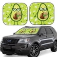 thumbnail image 1 of Goofa Avocado with Glasses Pattern 2 Piece Car Windshield Sun Shade Foldable | Front Windshield Shade for Sun, Heat and UV Rays | Sunshade for Car Front Window-, 1 of 7