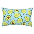 thumbnail image 1 of Goofa Avocado and Hearts Print Plush Throw Pillow Case, Soft Velvet with Hidden Zipper, Decorative Cushion Cover for Sofa, Bed, Car, and Home Décor-14"x20", 1 of 2