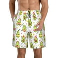 thumbnail image 1 of Goofa Avocado Playing Music Printed Mens Swim Trunks Summer Quick Dry Short Beach Swimwear Bathing Suits-Small, 1 of 9