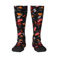 thumbnail image 1 of Goofa BBQ Pattern Adult Stockings, Color-Block Knee High Socks, Comfortable and Breathable, Soft and Stretchable, Sports, and Decoration, 1 of 6
