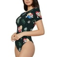 thumbnail image 1 of Goofa Baby Sloths Sleeping Printed Women Rash Guard Short Sleeve,Tummy control Swimsuit Surfing Swimsuit Bathing Suit One Piece Swimsuit UPF 50-Medium, 1 of 9