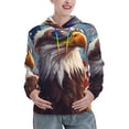 thumbnail image 1 of Goofa Bald Eagle Pilot for Women's Hooded Sweatshirt with Eye-catching Drawstrings- Lightweight Pullover Hoodie with Kangaroo Pocket, Perfect for Everyday Wear-Large, 1 of 7