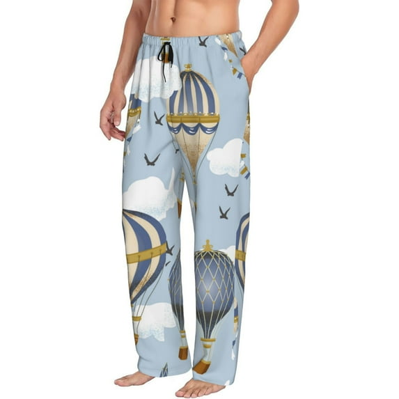 Goofa Balloon Vintage Printed Soft Pajama Pants for Men, Wide Leg Comfy Casual Lounge Yoga Pants-XX-Large