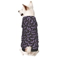 thumbnail image 1 of Goofa Bat Purple Pattern Small Dog Sweater Hoodies Pet Grey Hooded Soft Fleece Sweatshirts with Pocket Fall Winter Puppy Cat Sweaters Warm Clothes-XX-Large, 1 of 8