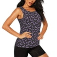 thumbnail image 1 of Goofa Bat Purple Printed Womens Workout Tops for Women Sleeveless Yoga Shirts Athletic Running Tank Tops Sleeveless Gym Clothes Workout Apparel-X-Large, 1 of 9