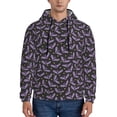 thumbnail image 1 of Goofa Bat Purple for Men's Hooded Sweatshirt - Lightweight Pullover Hoodie with Kangaroo Pocket, Perfect for Everyday Wear-Medium, 1 of 7
