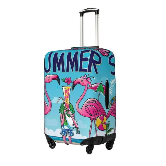 Goofa Beach Flamingo Trio Pattern Luggage Covers For Suitcase,Suitcase Cover Protector Fit 18-32 Inch Luggage-X-Large