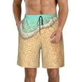 thumbnail image 1 of Goofa Beach Footprint Printed Mens Swim Trunks Summer Quick Dry Short Beach Swimwear Bathing Suits-Small, 1 of 9