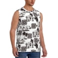 thumbnail image 1 of Goofa Beach Printed Men's Sleeveless T-Shirt - Athletic Gym Workout Tank Top for Men - Moisture-Wicking, UPF 30+ Quick-Dry Muscle Tee-, 1 of 8