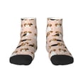 thumbnail image 1 of Goofa Beagle Dog On Brown Pattern Non Slip Socks with Grips for Elderly, Crew Socks Yoga Hospital Socks Cushioned Sole Gripper Socks for Men Women, 1 of 5
