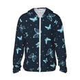 thumbnail image 1 of Goofa Beautiful Butterflies Printed Women's UPF 50+ Sun Protection Hoodie Jacket Lightweight Long Sleeve Sun Shirt for Women with Pocket Hiking Outdoor-3X-Large, 1 of 9