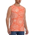 thumbnail image 1 of Goofa Beautiful Corals Printed Men's Sleeveless T-Shirt - Athletic Gym Workout Tank Top for Men - Moisture-Wicking, UPF 30+ Quick-Dry Muscle Tee-Small, 1 of 8