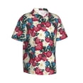 thumbnail image 1 of Goofa Beautiful Flower Hawaiian Shirt for Men, Unisex Summer Beach Casual Short Sleeve Button Down Shirts,Aloha Tropical Floral print shirt-Small, 1 of 9
