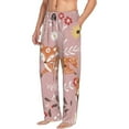 thumbnail image 1 of Goofa Beautiful Fox Printed Soft Pajama Pants for Men, Wide Leg Comfy Casual Lounge Yoga Pants-, 1 of 9