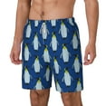 thumbnail image 1 of Goofa Beautiful King Penguin Pattern Printed Men's Swim Trunks Board Shorts Quick Dry Mens Swimming Trunks with Compression Liner,Breathable Fit Hawaii Beach Shorts-X-Large, 1 of 9