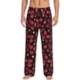 thumbnail image 1 of Goofa Beautiful Maple Leaf Lantern Pattern Printed Soft Pajama Pants for Men, Wide Leg Comfy Casual Lounge Yoga Pants-XX-Large, 1 of 9