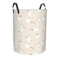 thumbnail image 1 of Goofa Beautiful Rabbit Printed Circular Hamper,Laundry Basket with Handles,Storage Baskets Foldable,Large Capacity Laundry Hamper-, 1 of 8