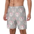 thumbnail image 1 of Goofa Beautiful Rabbit1 Printed Men's Swim Trunks Board Shorts Quick Dry Mens Swimming Trunks with Compression Liner,Breathable Fit Hawaii Beach Shorts-Small, 1 of 9