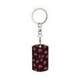 thumbnail image 1 of Goofa Beautiful Red Ladybug Printed Rectangular Metal Keychain Bag Charm Floral Charm for Purse Keys Metal Keyring Gift for Women Accessories, 1 of 7