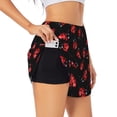 thumbnail image 1 of Goofa Beautiful Red Ladybug Printed Women 2 in 1 Running Shorts,Quick Dry Athletic Workout Shorts,High Waisted Athletic Shorts with Liner Pockets-X-Large, 1 of 9