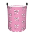 thumbnail image 1 of Goofa Beautiful pink bow Printed Circular Hamper,Laundry Basket with Handles,Storage Baskets Foldable,Large Capacity Laundry Hamper-Small, 1 of 6