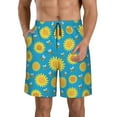 thumbnail image 1 of Goofa Bee Sunflower Printed Mens Swim Trunks Summer Quick Dry Short Beach Swimwear Bathing Suits-Small, 1 of 9