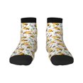 thumbnail image 1 of Goofa Bee and Flowers Pattern Non Slip Socks with Grips for Elderly, Crew Socks Yoga Hospital Socks Cushioned Sole Gripper Socks for Men Women, 1 of 5