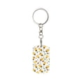 thumbnail image 1 of Goofa Bee and Flowers Printed Rectangular Metal Keychain Bag Charm Floral Charm for Purse Keys Metal Keyring Gift for Women Accessories, 1 of 7