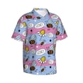 thumbnail image 1 of Goofa Bees And Daisies Striped Hawaiian Shirt for Men, Unisex Summer Beach Casual Short Sleeve Button Down Shirts,Aloha Tropical Floral print shirt-, 1 of 9