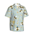thumbnail image 1 of Goofa Bees Hawaiian Shirt for Men, Unisex Summer Beach Casual Short Sleeve Button Down Shirts,Aloha Tropical Floral print shirt-XX-Large, 1 of 9