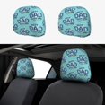 thumbnail image 1 of Goofa Best Dad Ever Pattern 2 PCS Car Headrest Cover, Headrest Protector,Universal Interior Car Accessories, 1 of 6