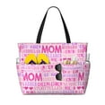 thumbnail image 1 of Goofa Best Mom ever Print Beach Bags Waterproof Beach Tote Bag Zipper Sandproof Swim Pool Bag Large Tote Beach Vacation Travel, 1 of 6