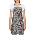 thumbnail image 1 of Goofa Bib Apron, Unisex Aprons Adjustable Waterdrop Resistant Cooking Kitchen Apron for Chef, Bright Insects Pattern Apron Bulk, 1 of 5