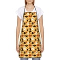thumbnail image 1 of Goofa Bib Apron, Unisex Aprons Adjustable Waterdrop Resistant Cooking Kitchen Apron for Chef, Halloween Ghost Pumpkin Pattern Apron Bulk, 1 of 5