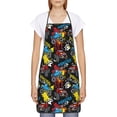 thumbnail image 1 of Goofa Bib Apron, Unisex Aprons Adjustable Waterdrop Resistant Cooking Kitchen Apron for Chef, Monster Car Pattern Apron Bulk, 1 of 5